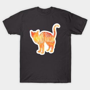 Sour Puss - funny cat pun T-Shirt